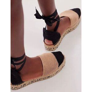 Free People FP Collection - Island Time Wrap Espadrilles NIB 38